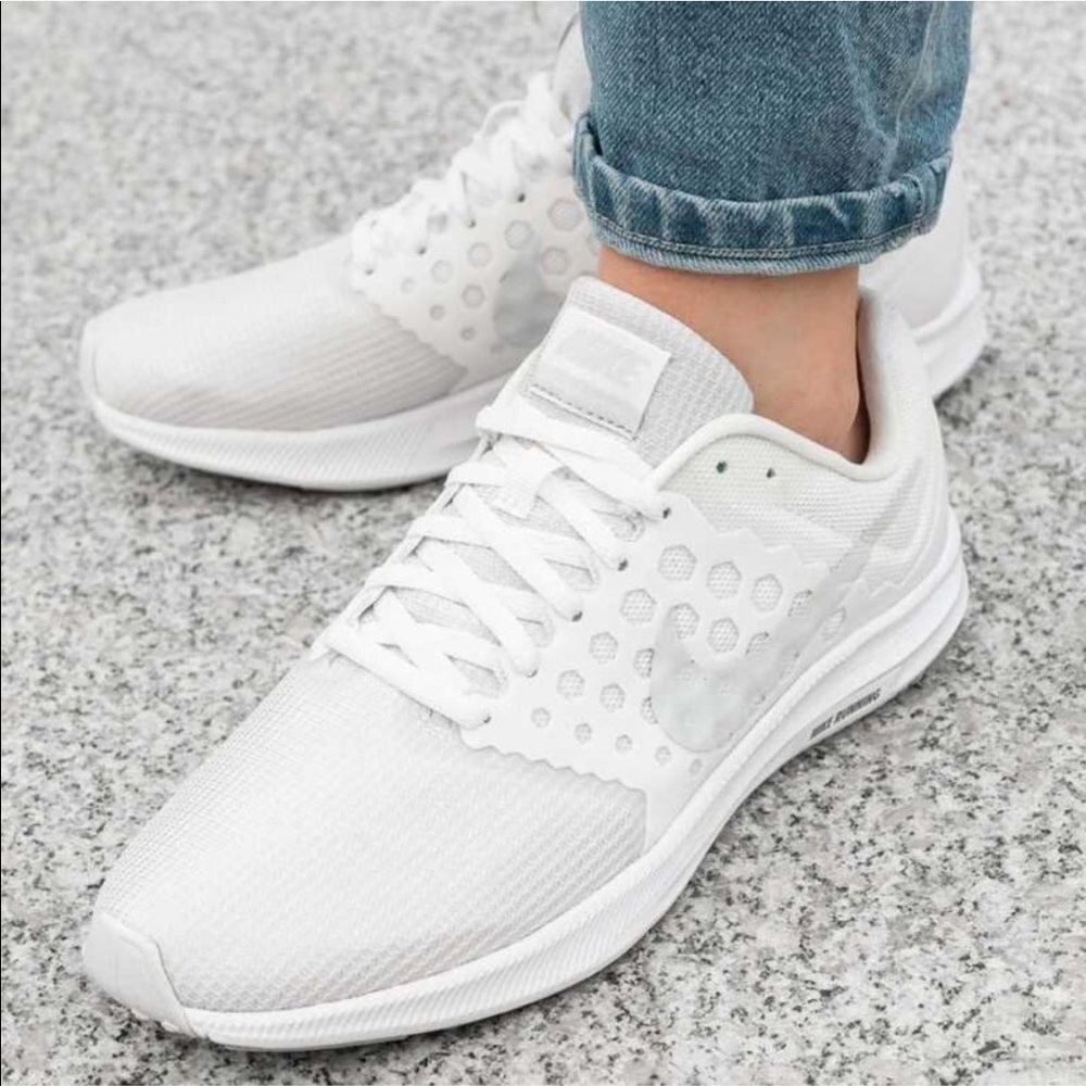 Nike Downshifter 7 White Running Shoes